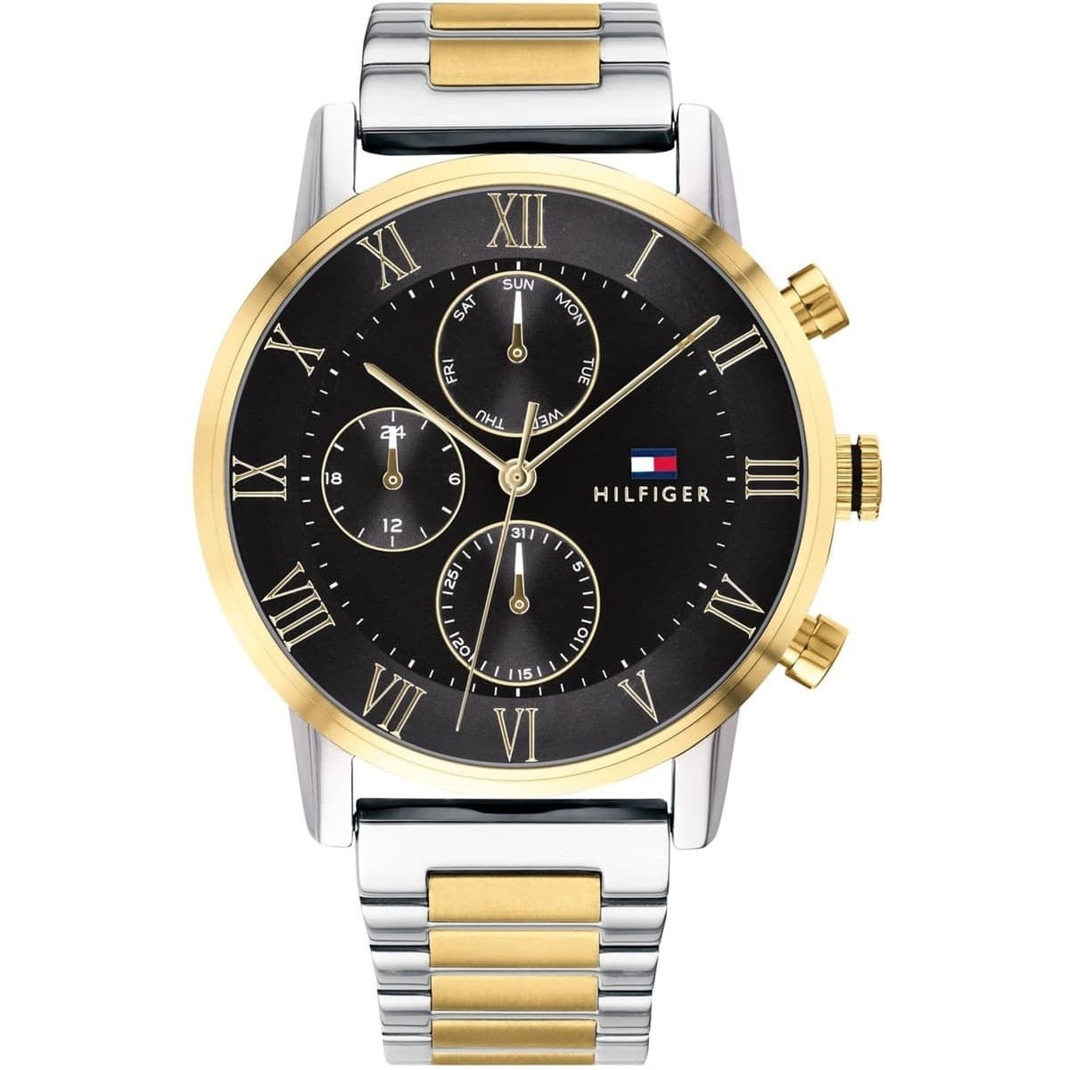 Tommy hilfiger watch best sale mens gold and silver