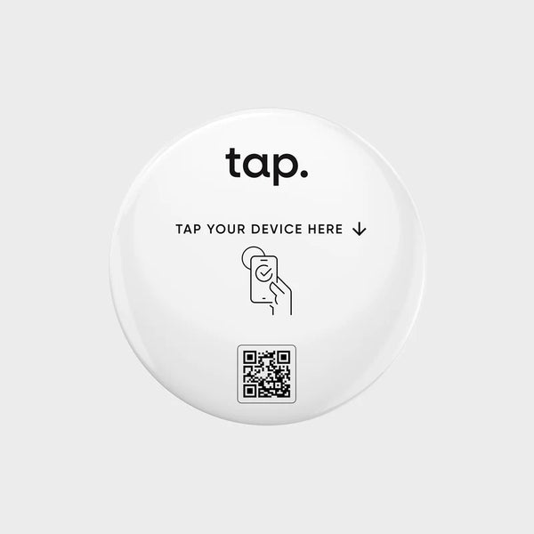 بطاقة عمل رقمية من Tap على شكل ملصق