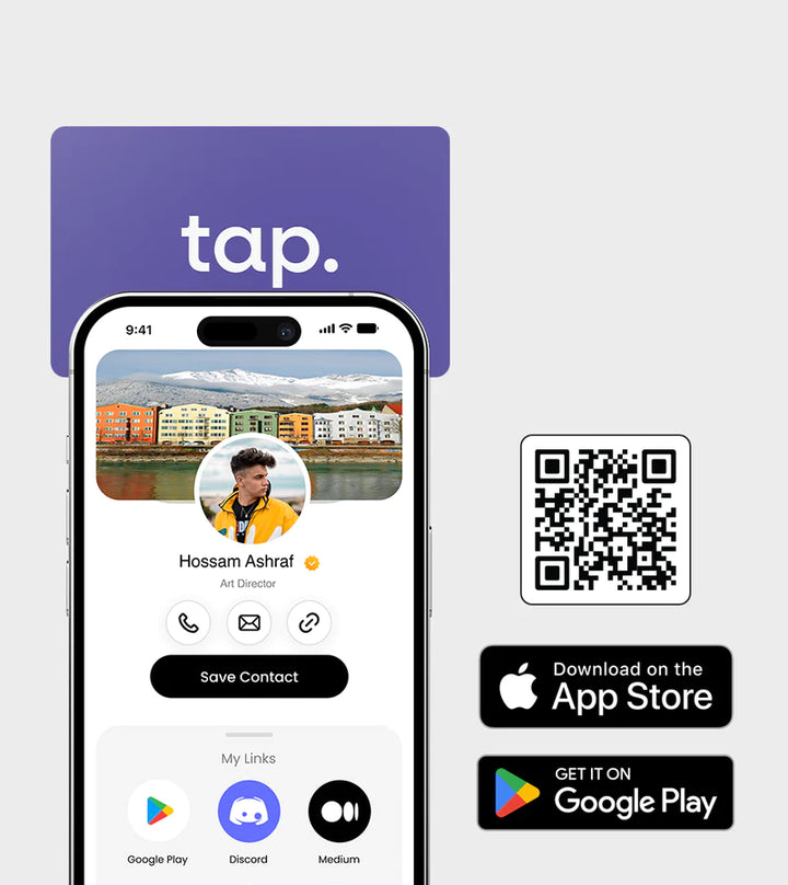 بطاقة عمل رقمية بتقنية NFC من Tap 