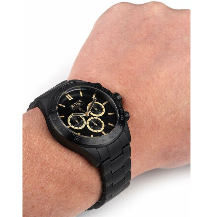 ساعة هوجو بوس Boss أصلية للرجال باللون الأسود