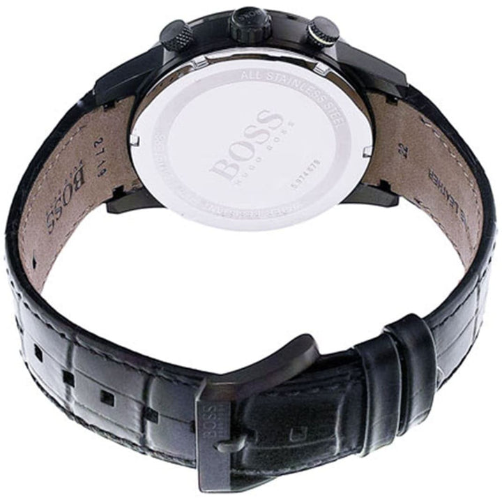 ساعة يد هوجو بوس جلد طبيعي للرجال أوريجينال