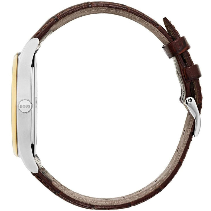ساعة هوجو بوس جلد طبيعي أوريجينال للرجال