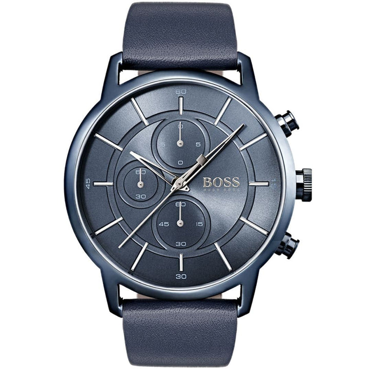 ساعة هوجو بوس Boss جلد طبيعي أوريجينال للرجال