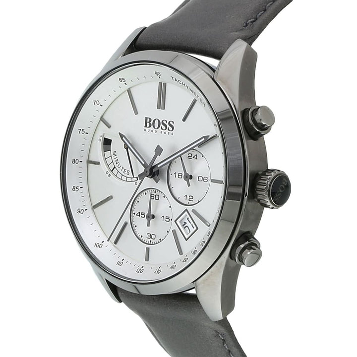 ساعة رجالي أصلية هوجو بوس Hugo Boss جلد طبيعي