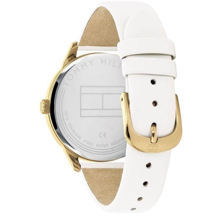 ساعة تومي هيلفيجر حريمي جلد طبيعي أوريجينال لون أبيض