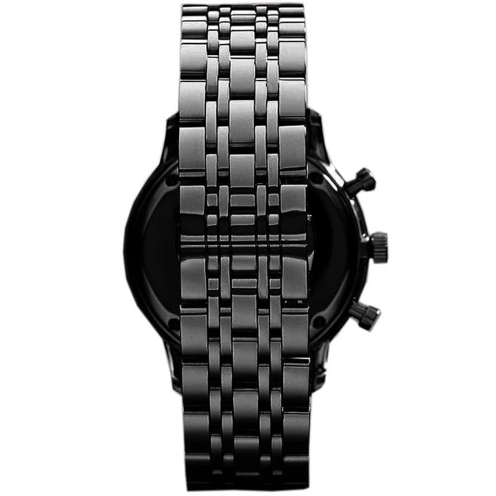ساعة إمبريو أرماني معدن أصلية رجالي باللون الأسود