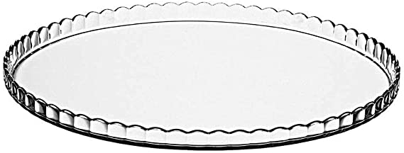 طبق كيك باساباتشى 32 سم من الزجاج النقي