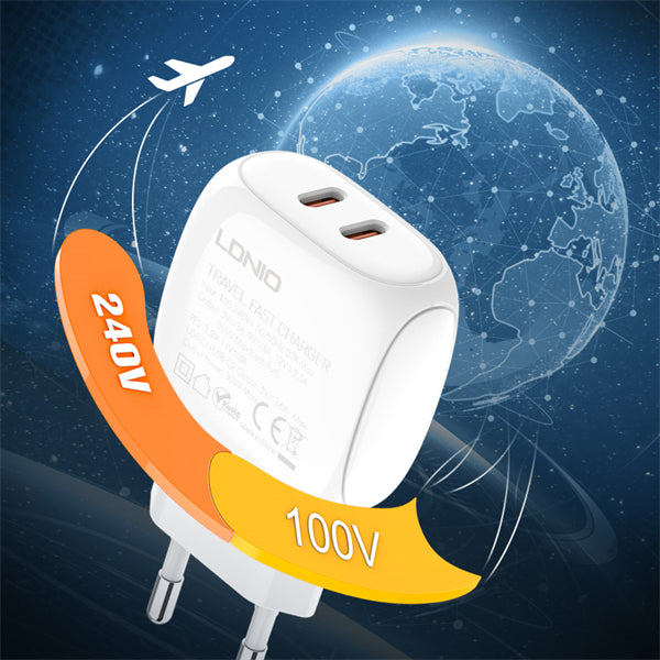 LDNIO 30W Dual USB-C Fast Charger Q233