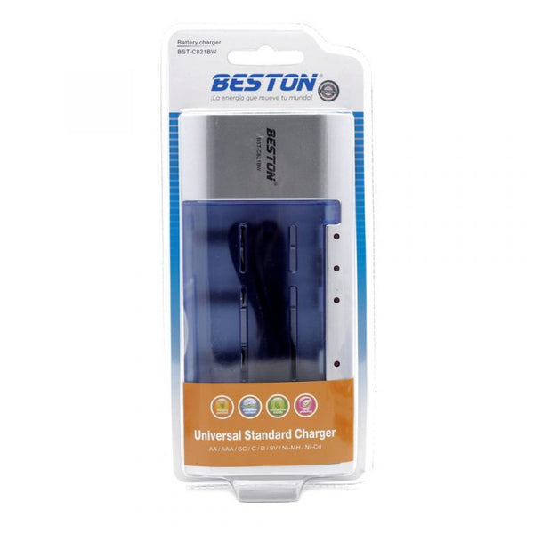 Beston BST-821BW Original Standard Charger AA / AAA / C / D / 9V 1.2V Rechargeable Battery