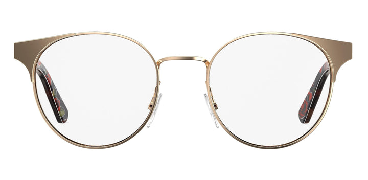 Eyeglasses , Love Moschino , MOL527 , Women , Round Lenses , Original , Gold
