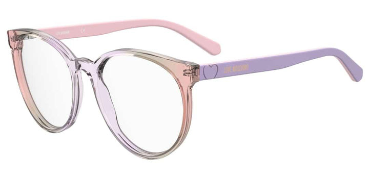 Eyeglasses , Love Moschino , MOL 582 , Women , Round , Pink , Original