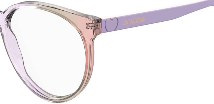 Eyeglasses , Love Moschino , MOL 582 , Women , Round , Pink , Original