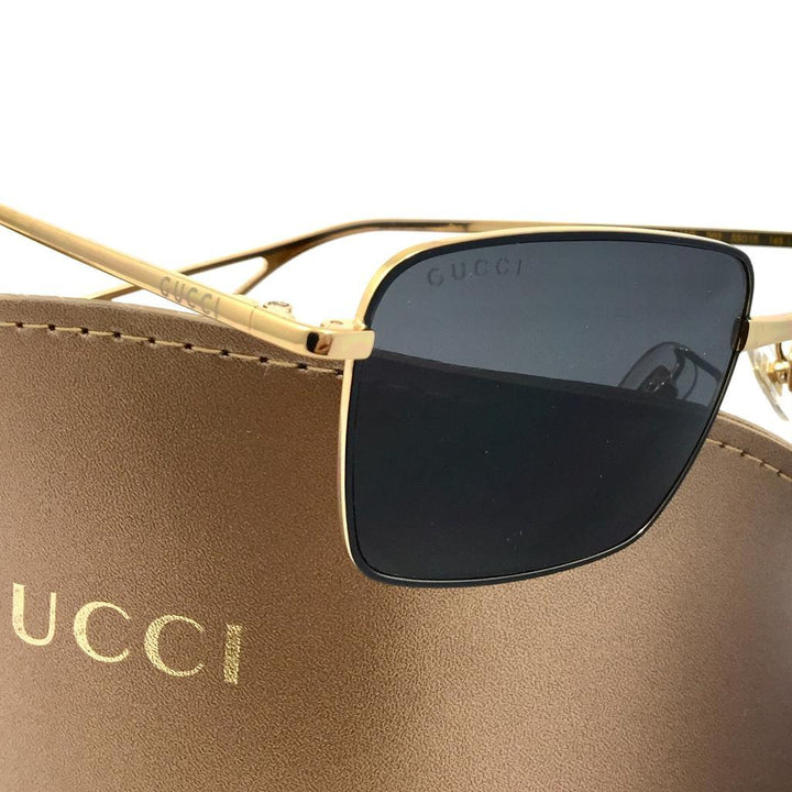 0439o جوتشي Gold Square Metal Classic sunglasses - cocyta.com 