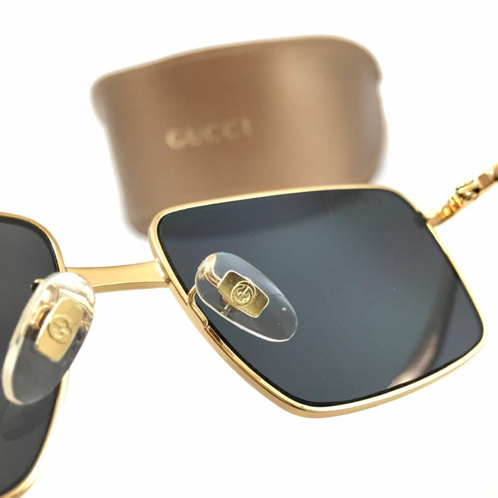 0439o جوتشي Gold Square Metal Classic sunglasses - cocyta.com 