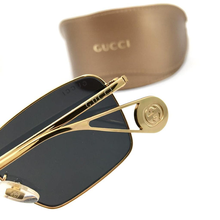 0439o جوتشي Gold Square Metal Classic sunglasses - cocyta.com 