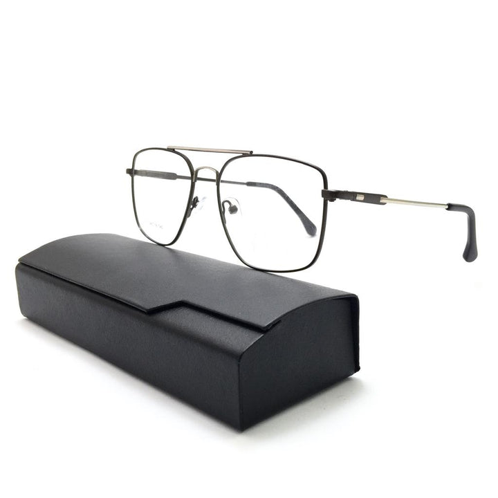 black horse-eyeglasses rectangle 001 Cocyta