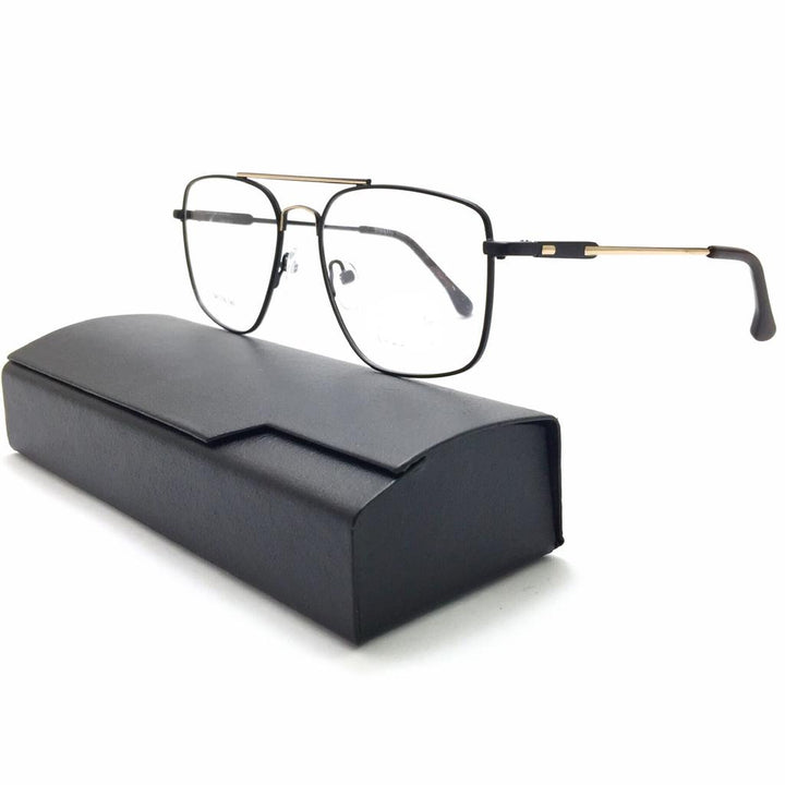 black horse-eyeglasses rectangle 001 Cocyta