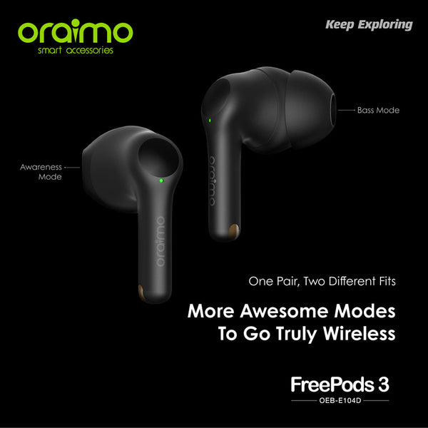 oraimo freepods 3 Black color