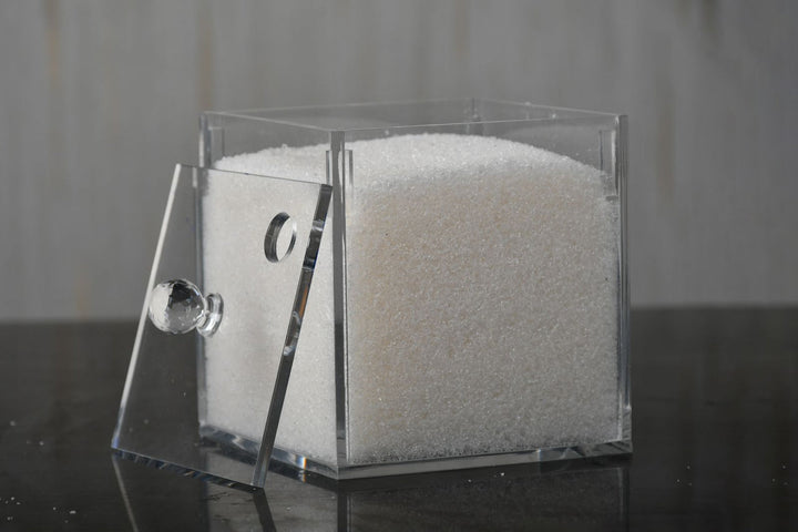 حافظة سكر أكريلك مصنوعة من مواد عالية الجودة 