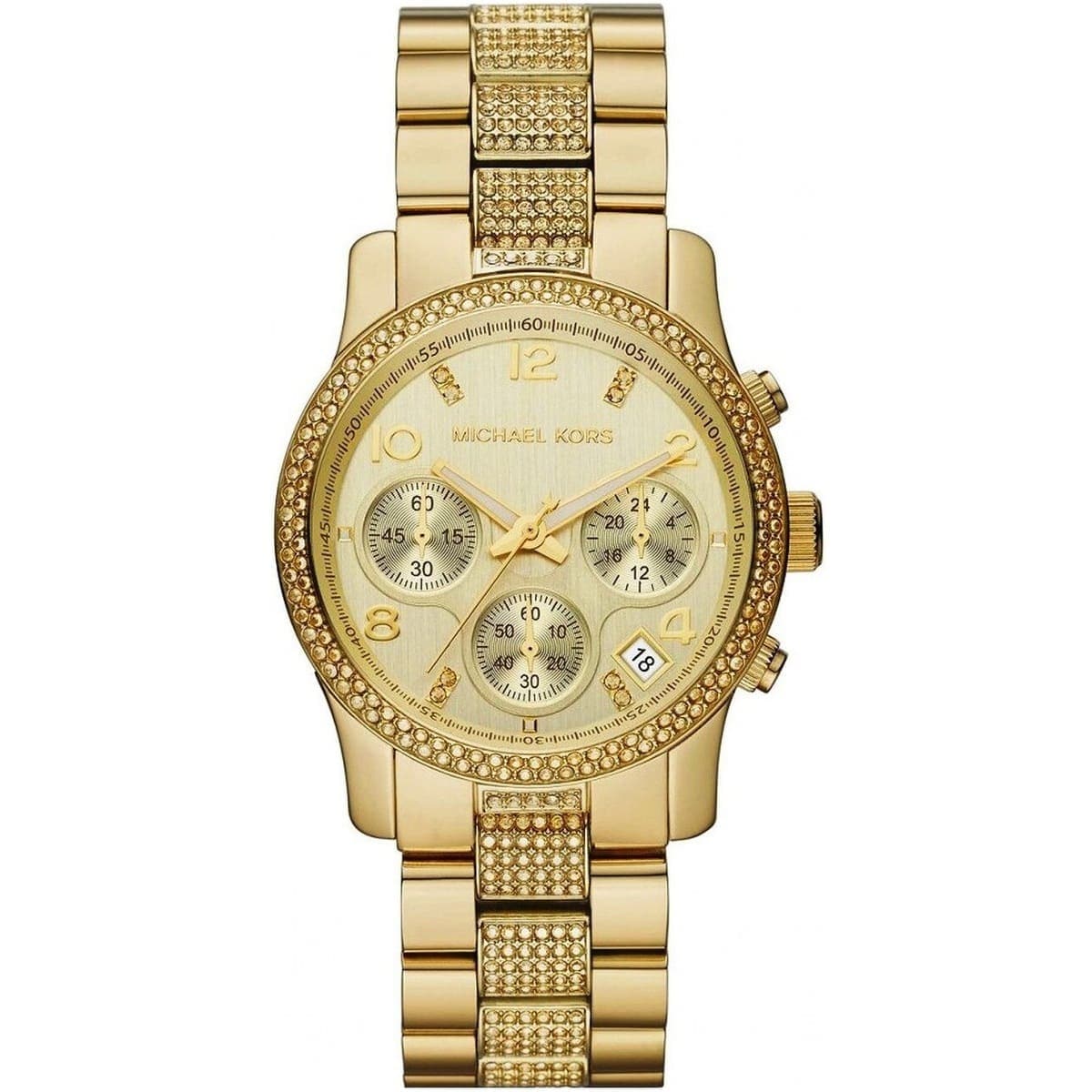 Michael Kors Womens Parker Logo GoldTone Metal Watch MK5784  Walmartcom