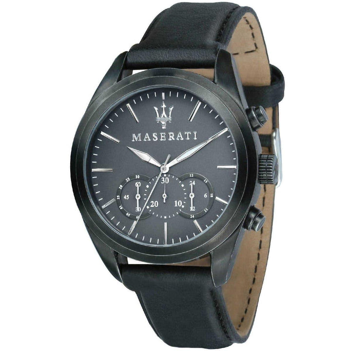 ساعة مازيراتي رجالي , Maserati , R8871612019 Traguardo , Leather , Men , Black , Original