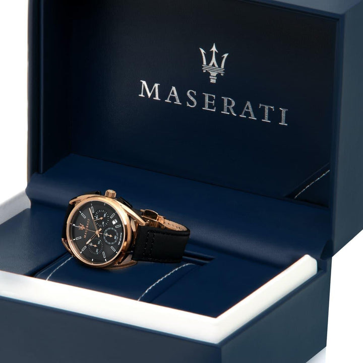 ساعة مازيراتي , Maserati , R8871632002 Trimarano , Leather , Men , Black , Original