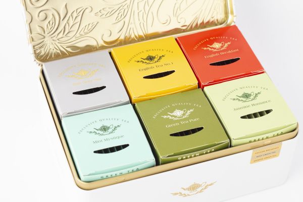 علبة شاي متنوعة 60 فتلة فويل Tea Treasure Gift Box