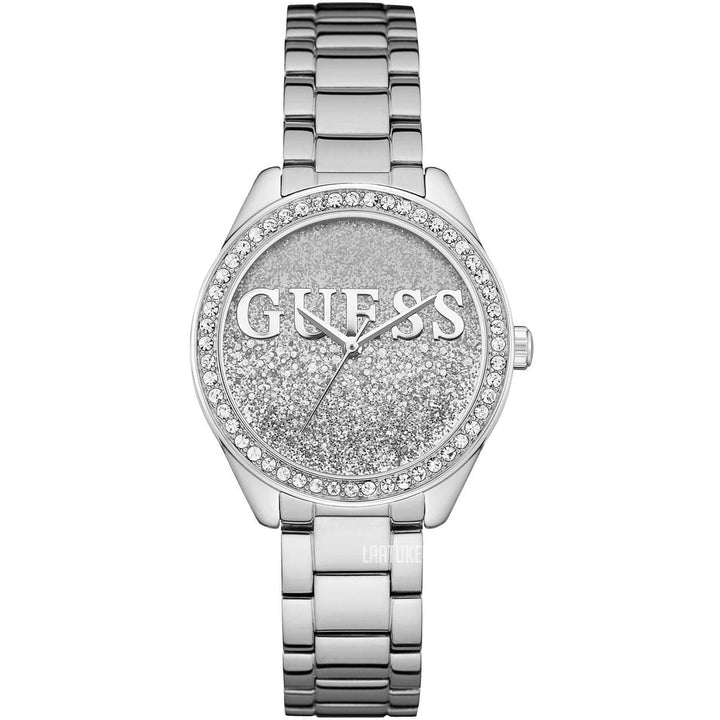 Guess Watch For Women W0987L1ساعة جيس حريمي سيلفر معدن أوريجينال بتصميم مميز